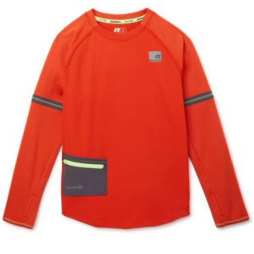 NWT Russell Boys Mixed Media Long Sleeve T-shirt